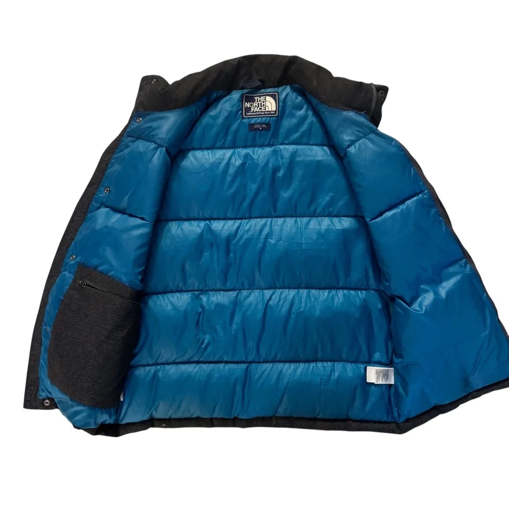 The North Face Puffer Vest Goose Down Men's M Medium Grey zipper gorpcore winter